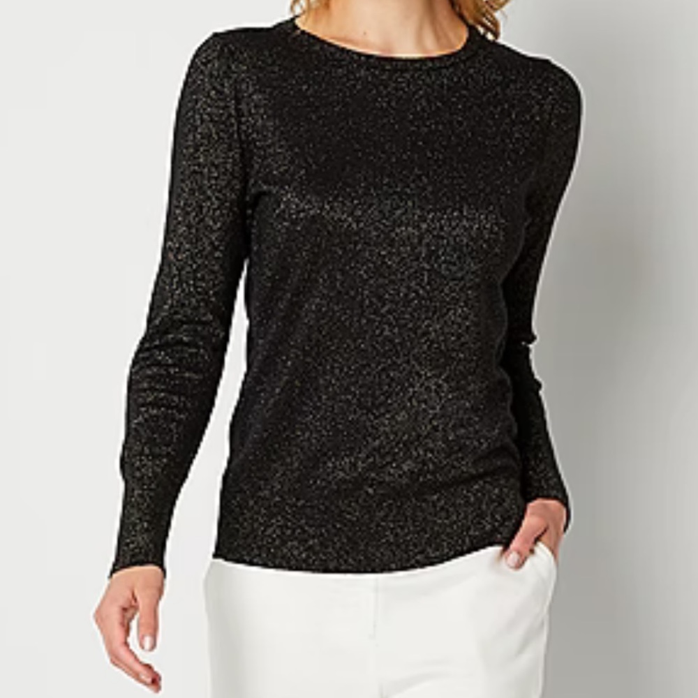 NWOT worthingtson slate gray sparkle sweater. Size PXL